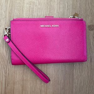 Pink Michael Kors wristlet